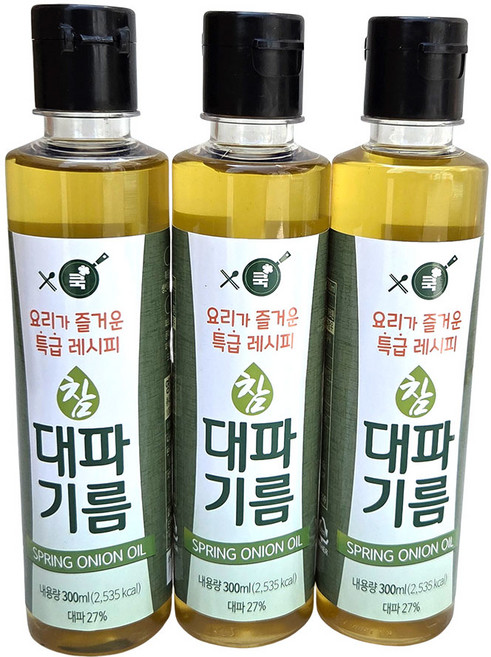 새마원 소담 참 대파기름 향미유, 3개, 300ml