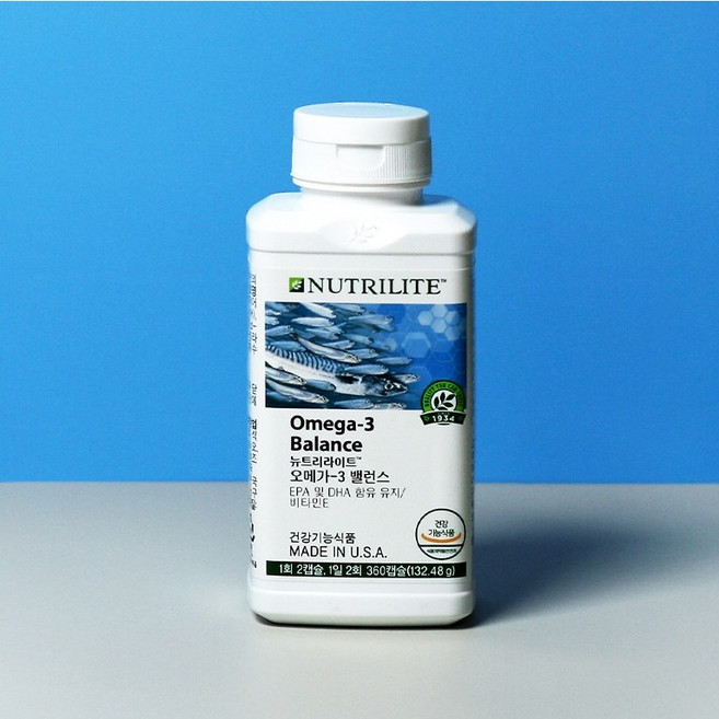 암웨이 / 오메가3밸런스 (360캡슐) + 증정-유산균 (밸런스 위드인) / 우체국택배, 360cm, 1