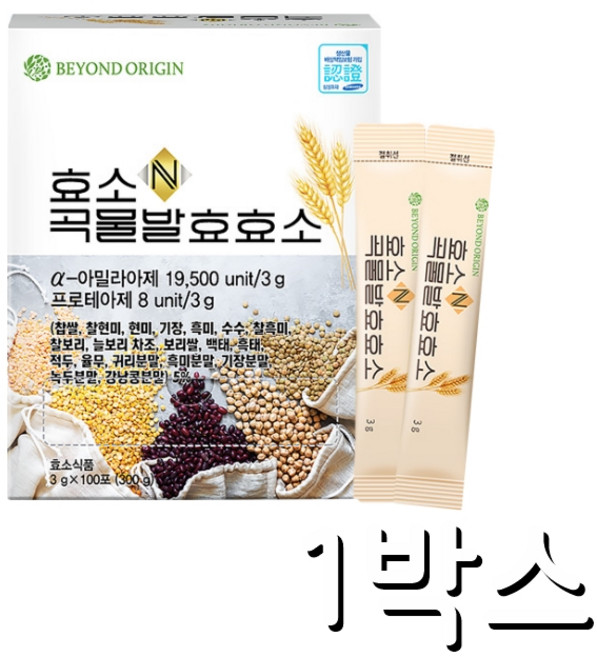 비욘드오리진 효소N 곡물발효효소 3g x 100포, 300g, 1개