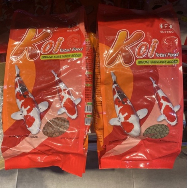 Alife 海豐【Koi 全錦鯉飼料】浮上性 錦鯉 鯉魚 飼料 綠紅中大粒1kg, 1個, 綠大粒 1kg