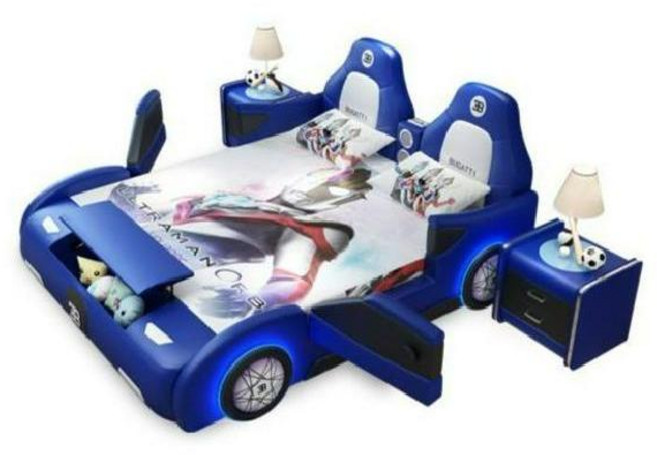 자동차 모양 침대 침실 스포츠카 매트 가드 베개 쿠션 베드 룸 인테리어 저상형 벙커침대, 수납공간 미포함, 침대 + 11포인트 라텍스매트 + 캐비닛