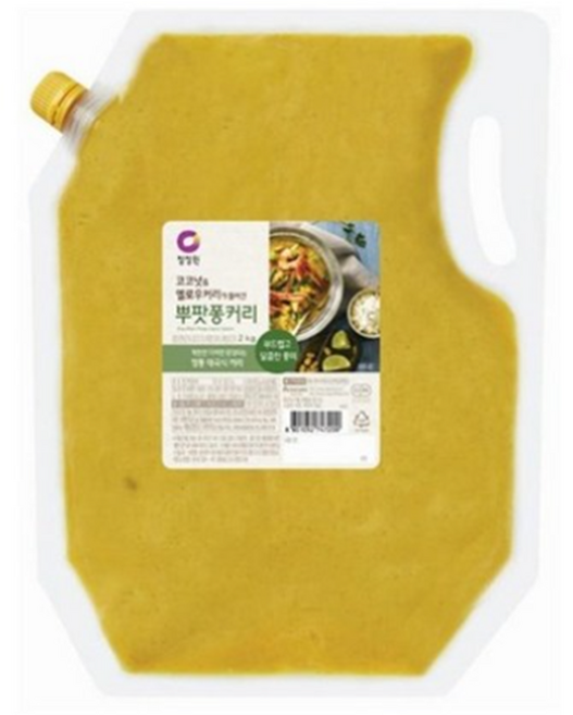청정원 코코넛&옐로우커리가 들어간 뿌팟퐁커리, 2kg, 1개