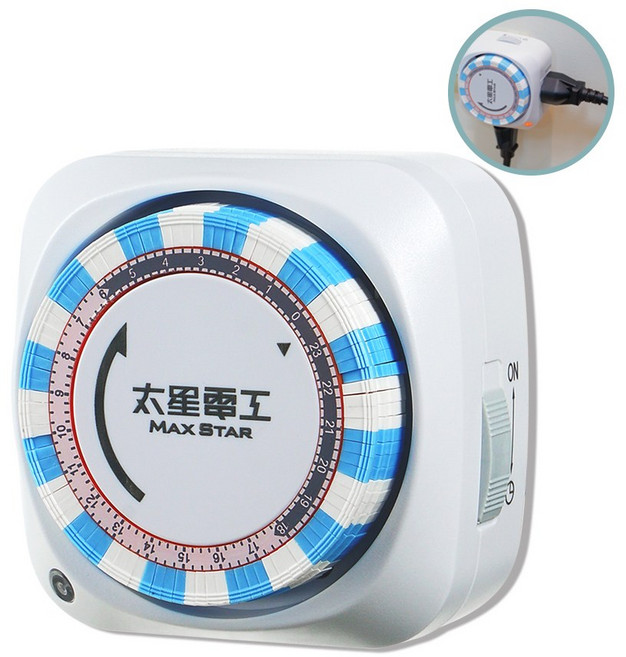 MAX STAR 定時器插座, 1個, 【太星電工】省電家族雙插座機械式定時器/3P OTM306B