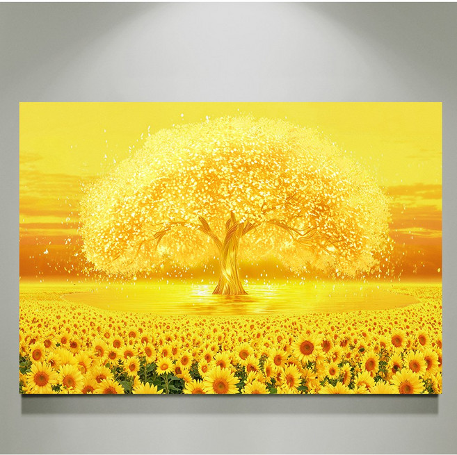 [인메이블] 돈들어오는 일이 잘풀리는 금전수 해바라기 2종 그림 풍수 인테리어 그림 캔버스 액자 개업선물 현관 복도, 01.일이 잘풀리는 금전수 해바라기