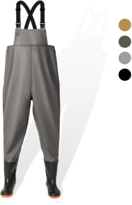 지스터프 갯벌 해루질 가슴장화 갯벌체험옷, 260, 그레이