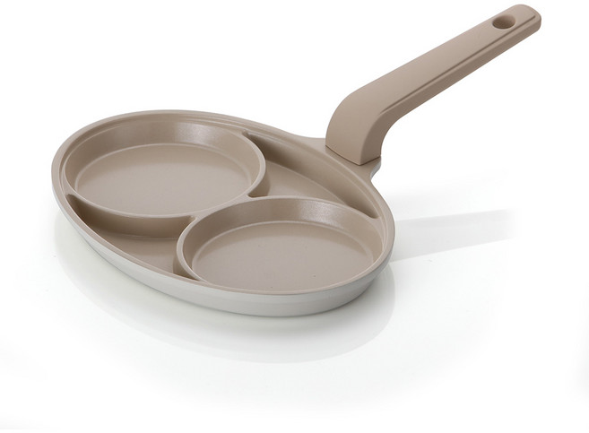 라체나 IH 인덕션 세라믹 에그팬 2구 계란후라이팬, 1개, 21cm