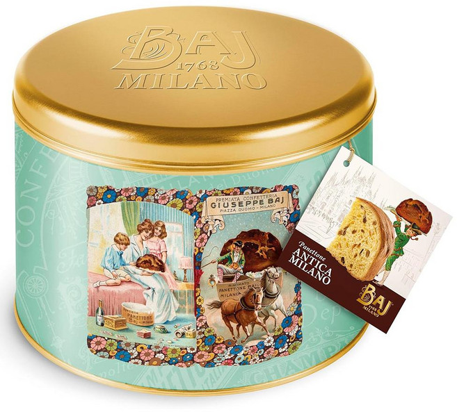 BAJ 파네토네 안티카 밀라노 BAJ 1768 - Panettone Antica Milano - In a tin box, 1개, 1kg