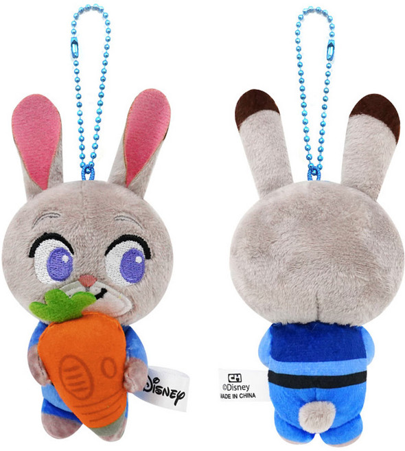 주토피아 주디 당근 미니 키체인 키링 인형, 1개, 혼합