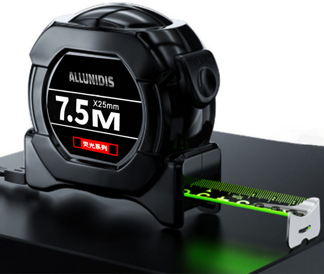 올유니딧 오토락 고급형 고정밀 특수 형광코팅 메탈포스 줄자 MT-07F 7.5m, 1개