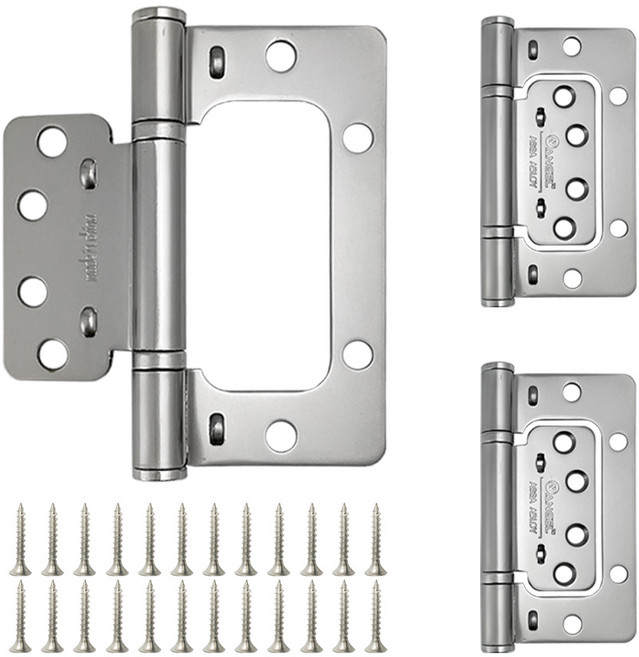 GZ 이지경첩 도어 힌지 정첩 방문용 욕실 문 경첩 피스포함, 1세트