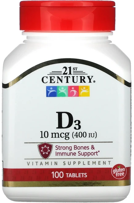 21st Century 비타민D3 10mcg(400IU) 100정, 21stCentury비타민D310mcg400IU100정, 1개 - 쿠팡