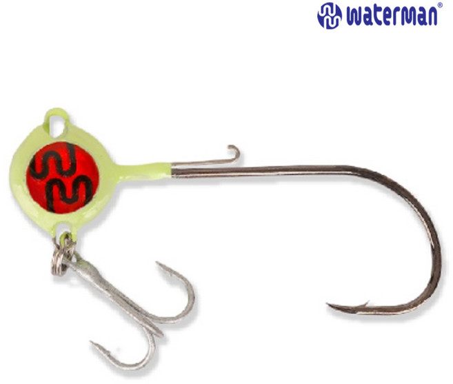 워터맨 트레블 라이트 지그 + 웜키퍼 TLTJC 지그헤드 갈치 풀치 루어낚시, 1개