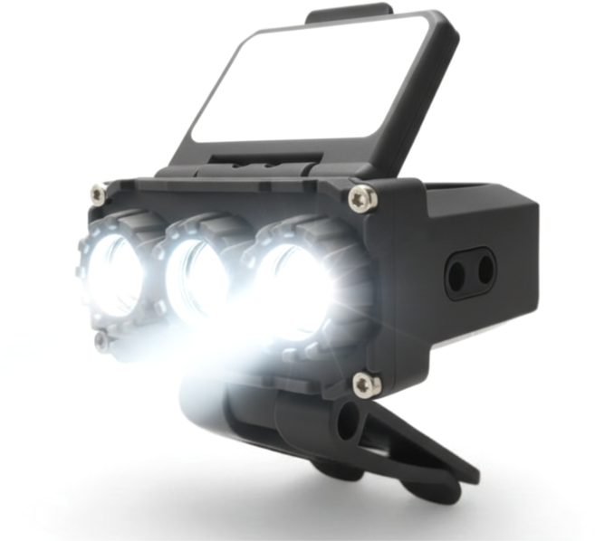 [시야초장악100m] 달본 led헤드랜턴 낚시 해루질 백팩킹 3구캡라이트, 1개, 블랙