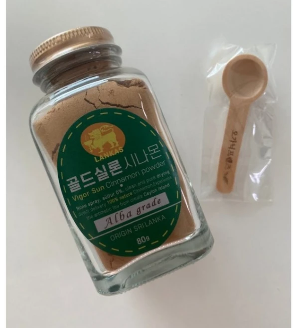 식약청인정 풍미가 깊은 랑카스 골드 실론 시나몬 가루 파우더, 80g, 1개 - 쿠팡