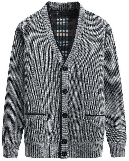 삼제태전 중년 기모 도톰 스웨터코트 추동복 남성 캐주얼 루즈핏 카디건