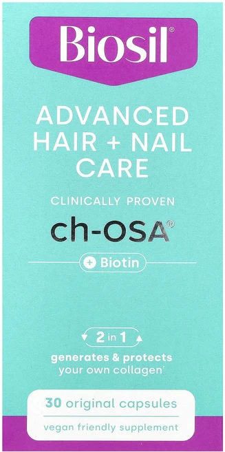 Biosil 고급 헤어 + 네일 케어 + 비오틴 오리지널 캡슐 30정, Biosil고급헤어네일케어비오틴오리지널캡슐30정, 1개 - 쿠팡