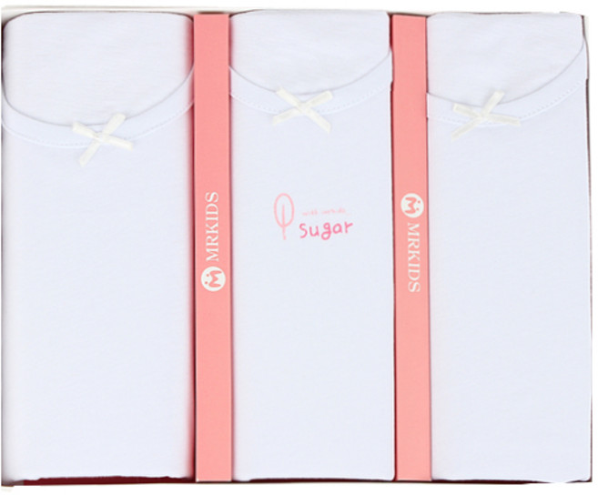 엠알키즈 여아 순면 아동 런닝 3매입 유아 속옷 DKWR0007