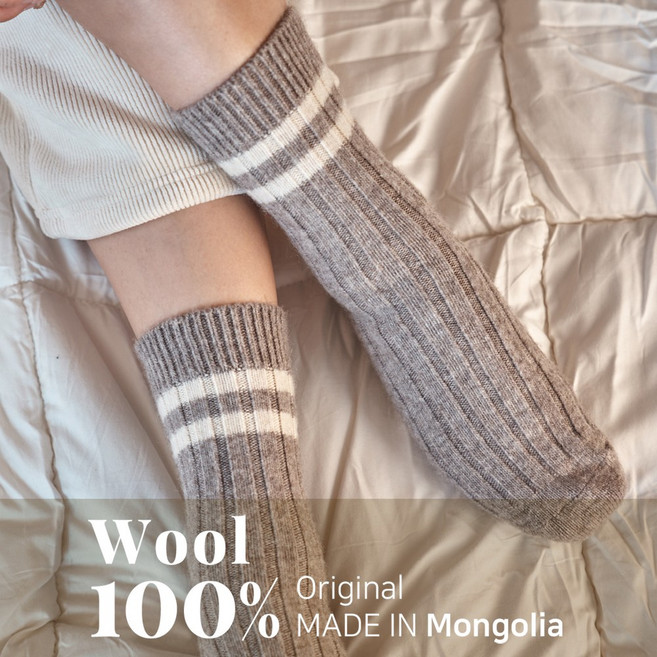 몽골 천연 울 100% 남성 여성 중목 양말