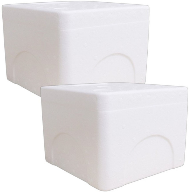 청년몰 CN-11호 스티로폼박스 내경210x210x143, 2개, 흰색