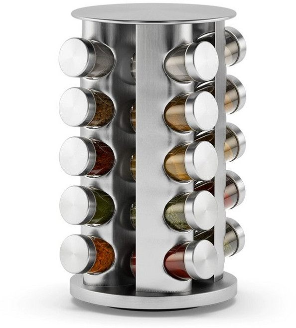 스텐 회전 조미료통 턴테이블 양념 360도회전 양념병 조리대 세트, 1개