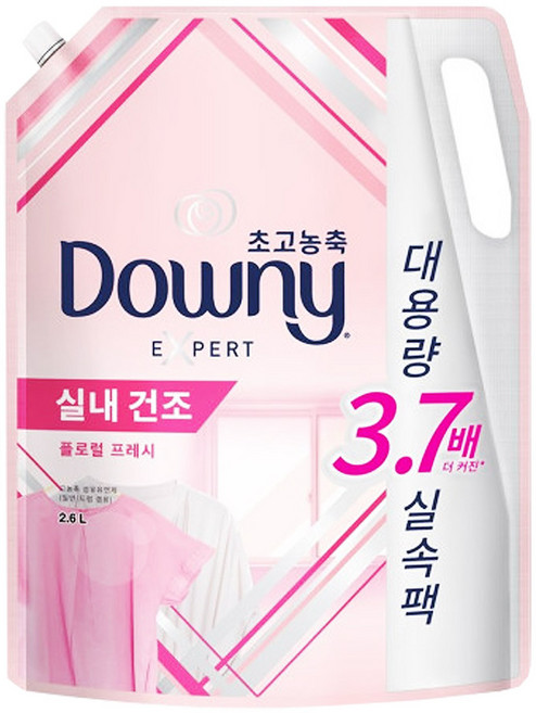 다우니 엑스퍼트 실내 건조 섬유유연제 플로럴 프레시향 리필, 2.6L, 1개