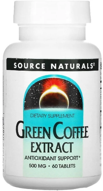 소스내추럴스 그린커피 녹색커피 500mg 60정 클로로겐산 GreenCoffee, 1개 - 쿠팡