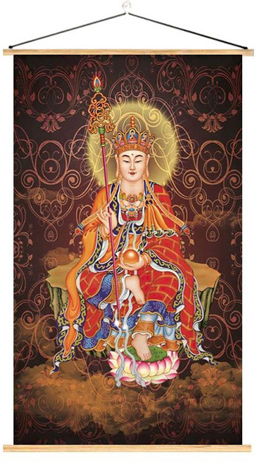 지장보살 족자 액자 벽걸이 부처 법당 기도 부적 불상 부처님 소원성취 명상, C 30x60