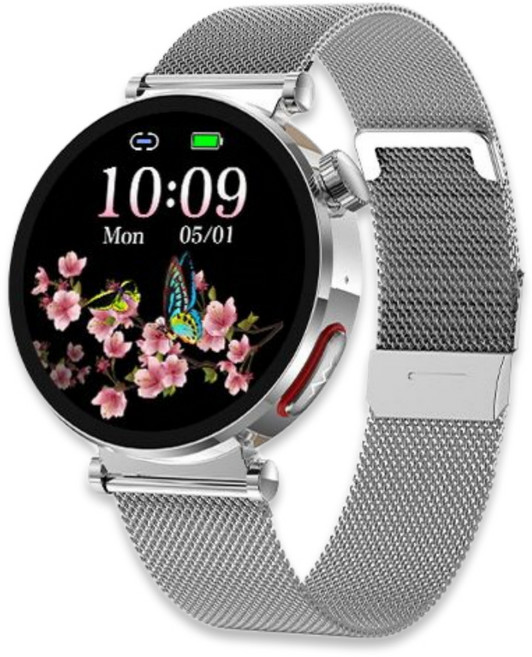 액션맨 글루코워치 EP 건강데이터 스마트워치 한국어지원 온라인설명서 AS 지원, 실버메쉬, 4.4cm, 블루투스