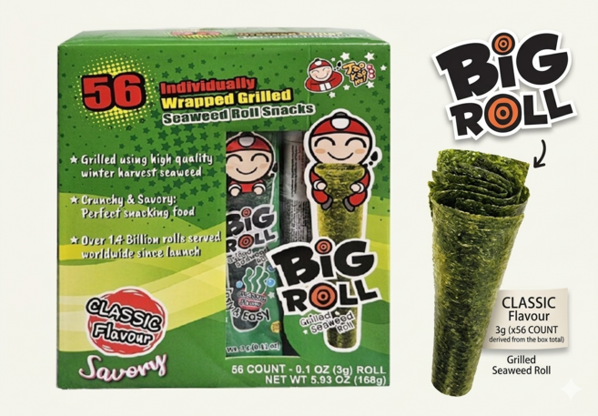 타오케노이 빅롤 김스낵 클래식, 3g, 24개