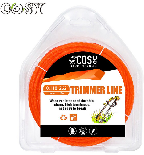 나일론 잔디 2 깎기 4mm 15m 4 스트리머 커터 라인 7mm 로프 액세서리 예초기 5mm 3 브러시 0mm