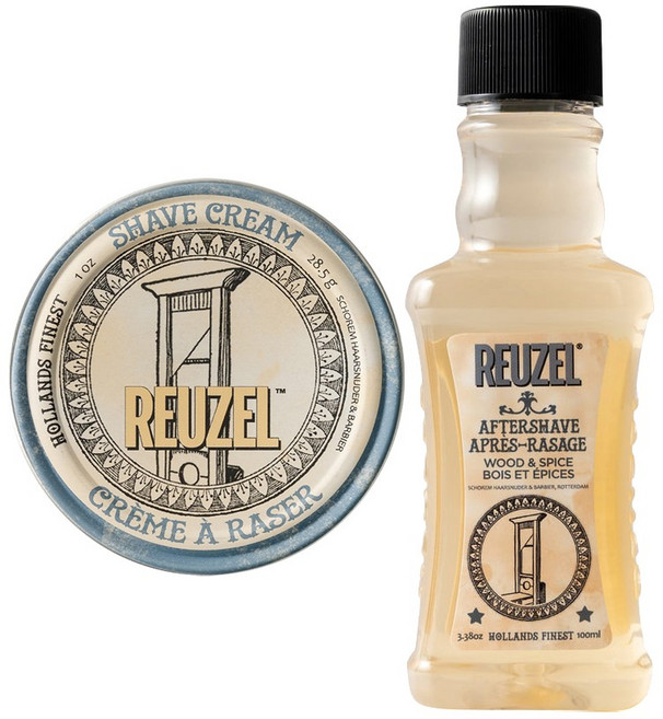 리우젤 에프터 쉐이브 우드&스파이스 스킨 100ml + 쉐이빙 크림 28.5g, 1개