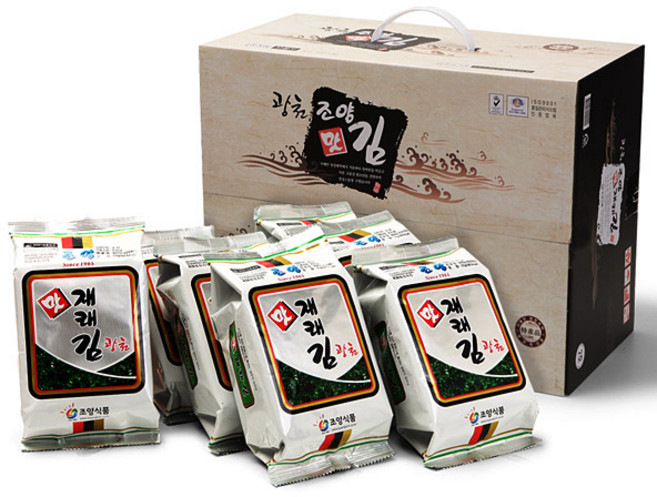 광천조양맛김 맛있는 조미 재래 식탁 도시락김 30봉, 15g (28매), 30개