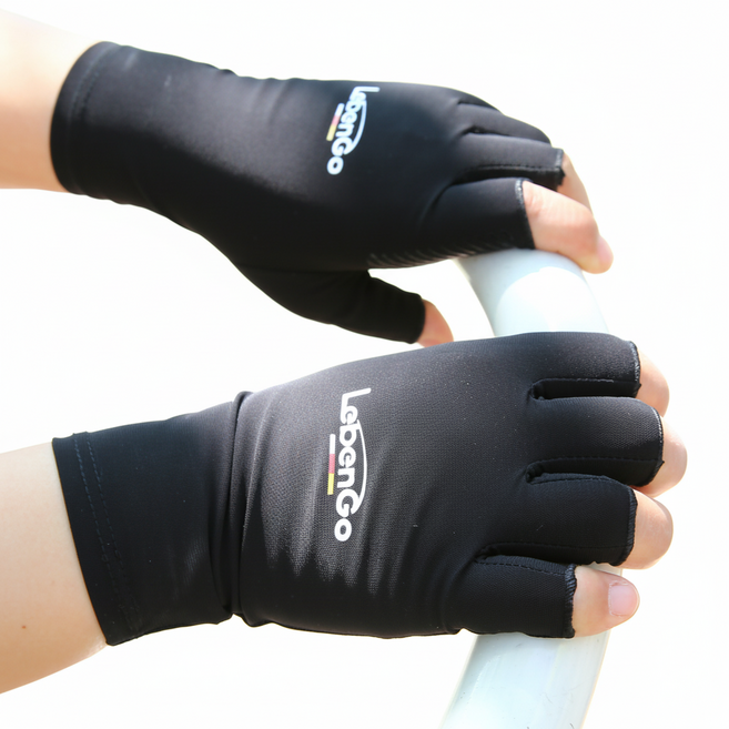 반장갑 낚시장갑 남성 여성 운전 등산 장갑, 블랙, 2개