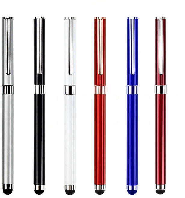 뽐스뽐스 볼펜 겸용 테블릿PC 휴대폰 터치펜, 실버, 2개