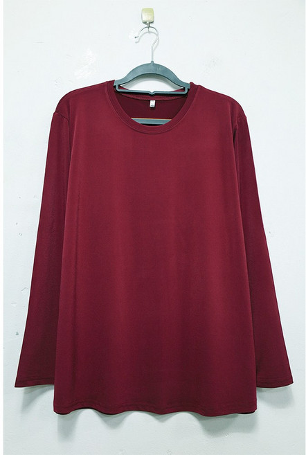 형제상회 할머니옷 할머니티 긴팔 베이직 라운드티 단색 엄마옷 춘추 국산 0077SF04