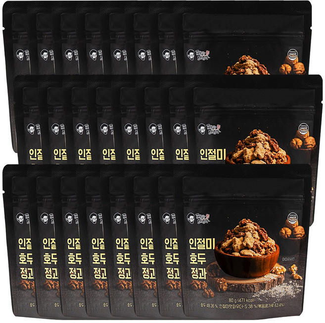 고독한미식가 인절미호두정과 콩가루 듬뿍 맛없없 조합, 24개, 80g