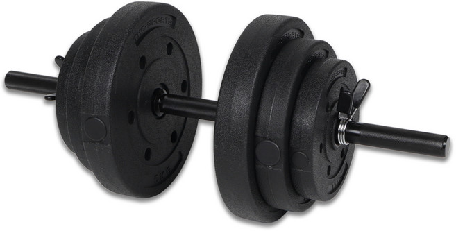 더스포츠 Evo 블랙 덤벨 무게 조절 아령봉 세트, 1개, 21kg