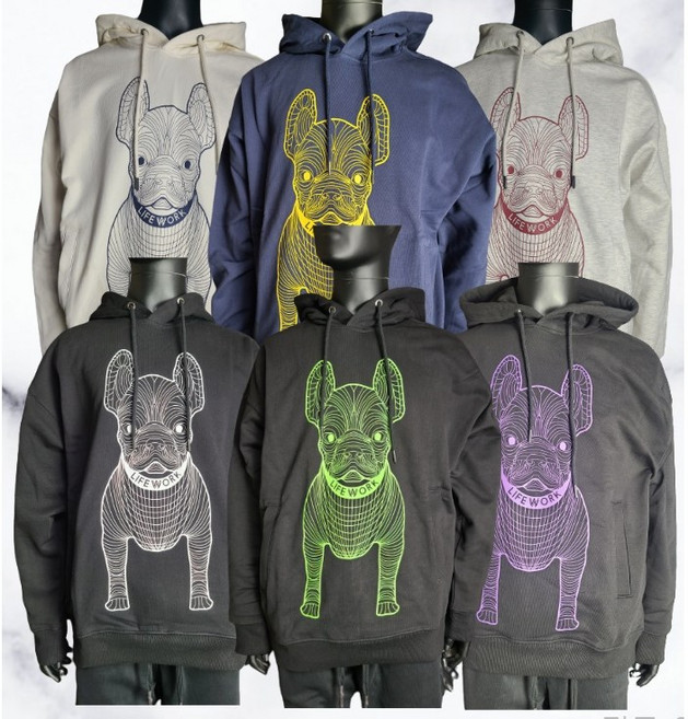 [국내매장판] 라이프워크 빅라독 후드티 남녀공용 루즈핏 빅로고 긴팔티 오버핏 티셔츠 남자 남성 여자 여성