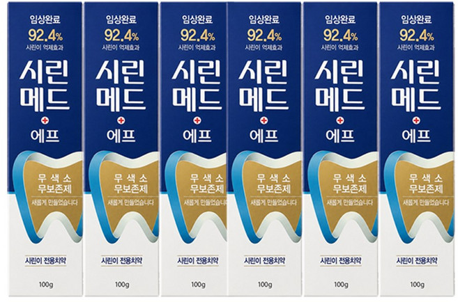 부광 시린메드 에프 치약, 100g, 6개