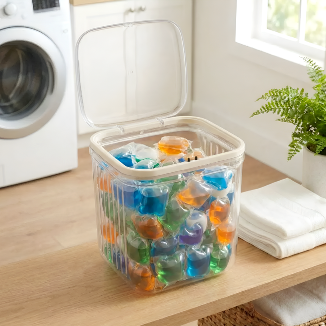 노브픽즈 캡슐세제 보관함 캡슐커피 정리함, 1개, 투명