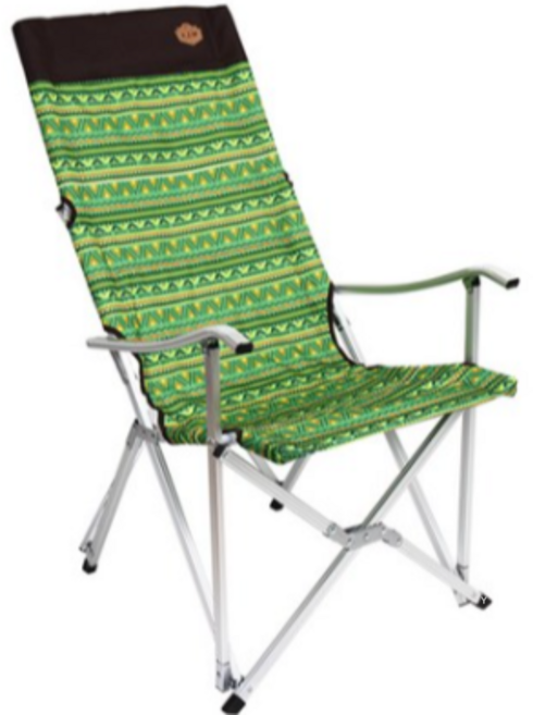 카즈미 감성 이지 릴렉스 캠핑체어, GREEN (그린), 1개