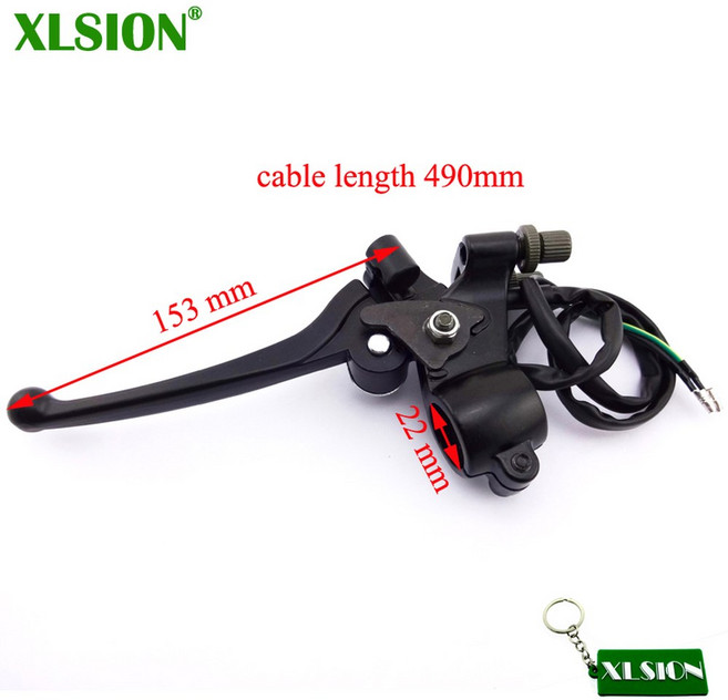 XLSION 듀얼 더블 케이블 와이어 브레이크 레버 오토바이 스쿠터 모터크로스 더트 포켓 바이크 모터사이클, 1개