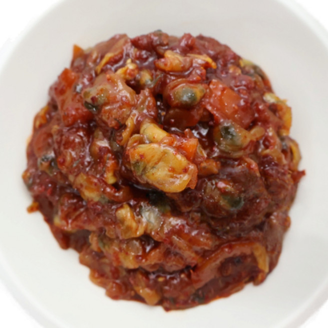 여우마을 수제반찬 촌스러운 양념조개젓갈, 2개, 500g