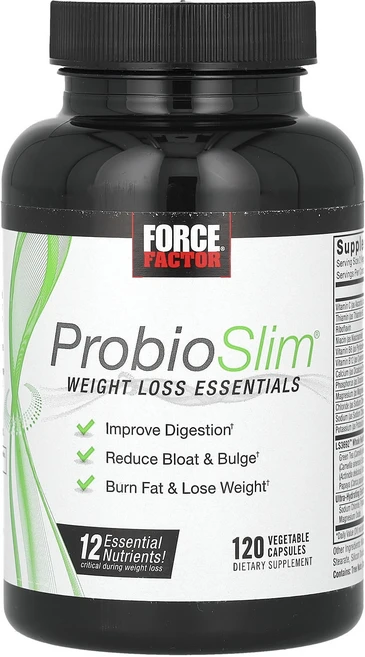 Force Factor ProbioSlim 체중 감량 에센셜스 베지 캡슐 120정, ForceFactorProbioSlim체중감량에센셜스베, 1개 - 쿠팡