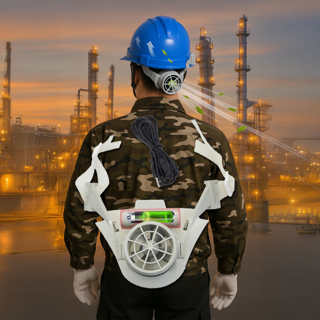 안전모용통풍팬 헤드쿨링패드 안전모선풍기 쿨헬멧 혹서기안전용품 무더운현장의필수템, 1개