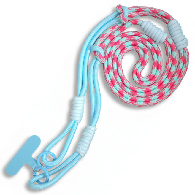 두두타운 핸드폰 손목 어깨 스트랩, 1개, 민트+민트&핑크