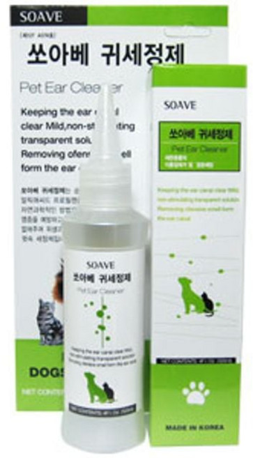 반려동물용품 쏘아베 귀세정제 120ml 애견귀세정제 강아지귀세정제 고양이귀세정제 애견용품 고양이용품 bgy49658md, 1개, 1g, 1ml