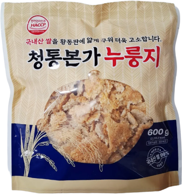 청통본가 누룽지 600g 끓여먹는 국산 우리쌀 누룽지, 1개