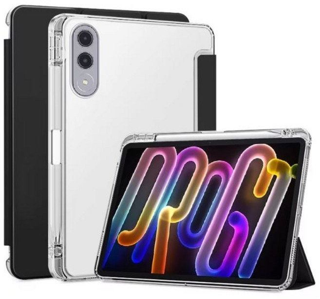 케이스나라 레노버탭 샤오신패드 프로 PRO GT 요가탭 YOGA TAB 11.1 AI TB-710FU 호환 펜슬 수납 케이스 커버, 블랙, 1개