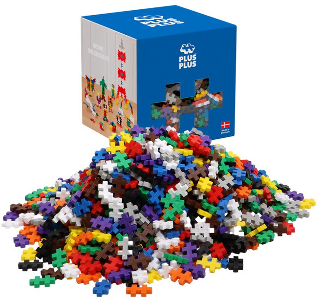 【PLUS-PLUS 加加積木】MINI 小顆粒 彩虹系列, 1個, 1200pcs 盒裝
